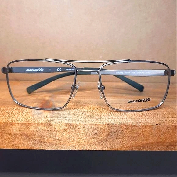 Arnette Other - NEW Prescription-Ready Eyeglass Frame, gunmetal/green, 55-17-140, metal, glasses